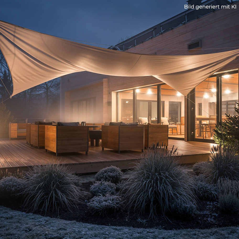 Schatten und Licht mit Segeltuch