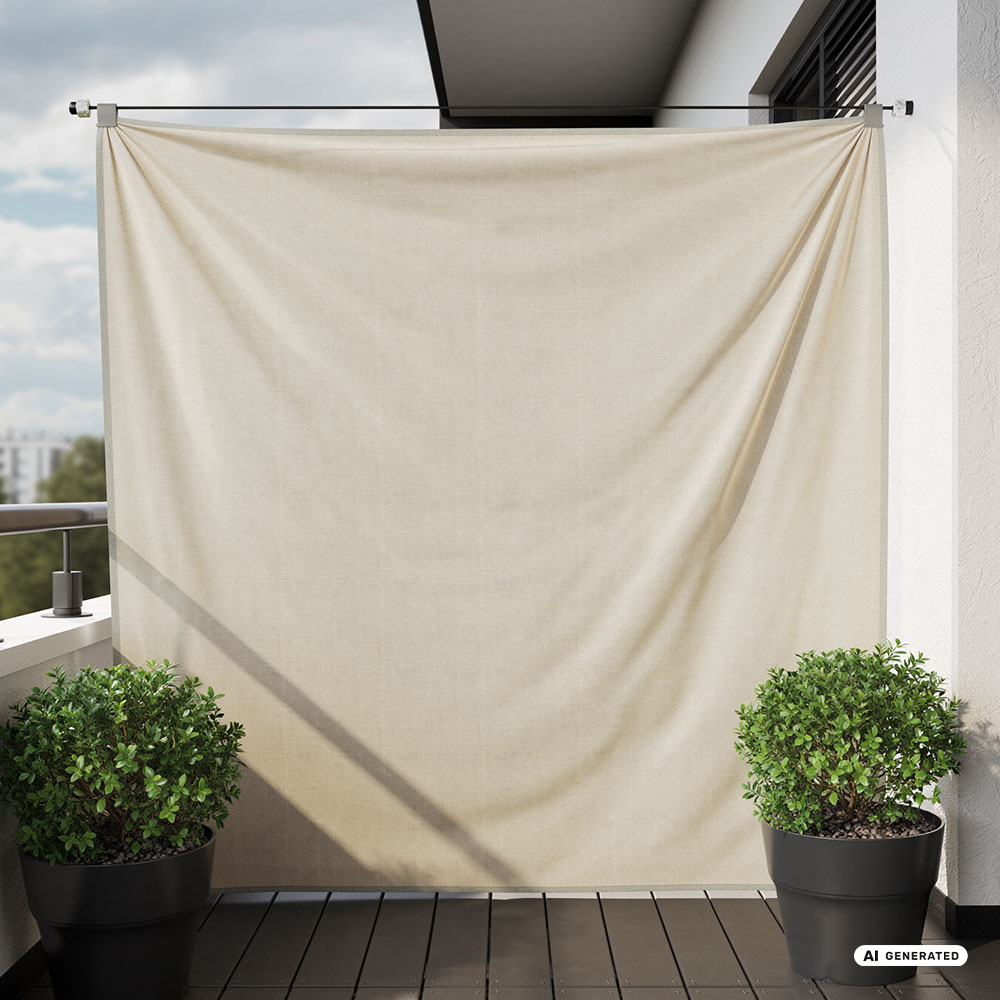 Windschutz mit Segeltuch