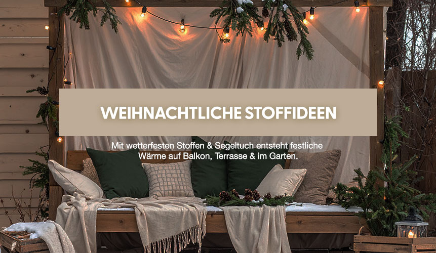 Weihnachtliche Stoffideen für Draußen