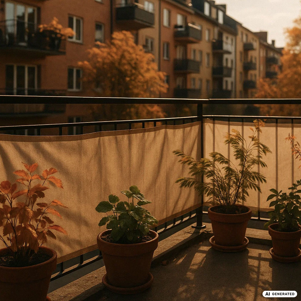 Herbstlicher Sichtschutz Balkon