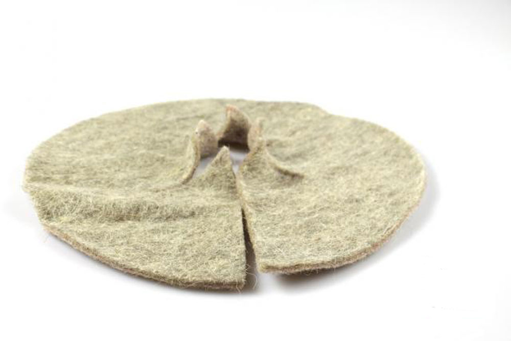 Baumscheibe Schafschurwolle