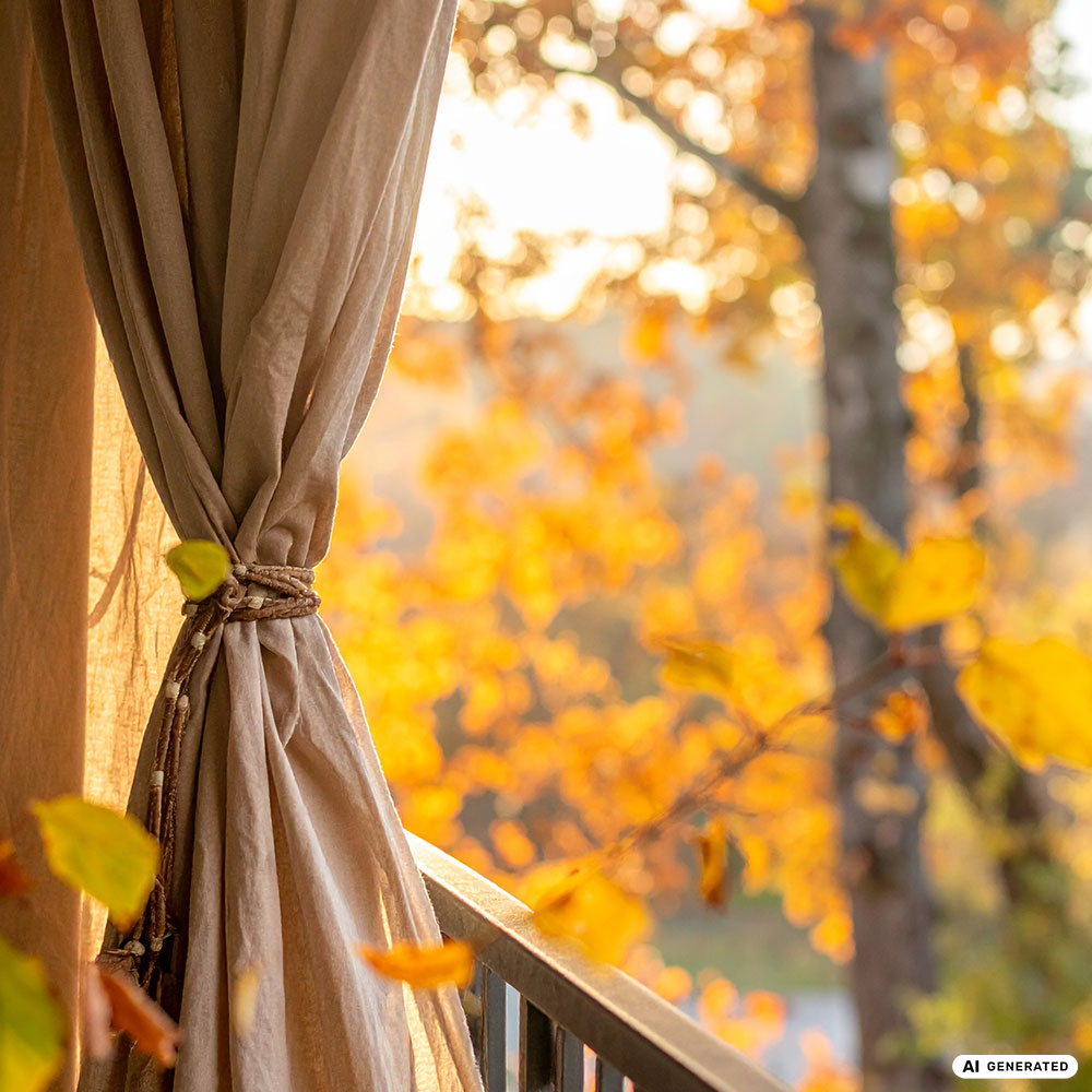 Herbstliche Vorhangstoffe