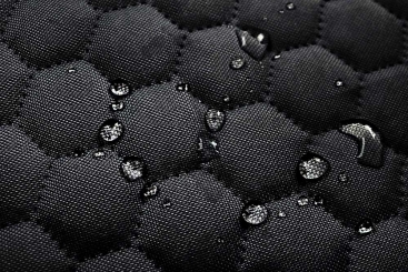 Polyesterstoff Waben-Stepp - reißfest und wasserabweisend - Schwarz 