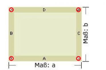 Fertig-Segeltuch Sonnenschutz-Gewebe light - Rechteck - a: 260 x b: 400 cm - Weiß 