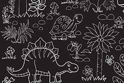 Wachstuchsstoff - Dino Sketch 