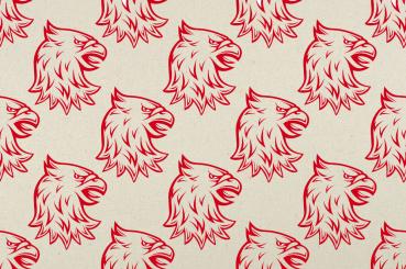 Tipi-Zeltstoff - Heraldik-Adler Rot