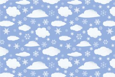 Schnee-Wolken - Türvorhang-Stoff Eisblau