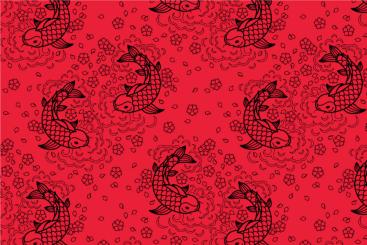 Peking - Türvorhang-Stoff Dunkelrot