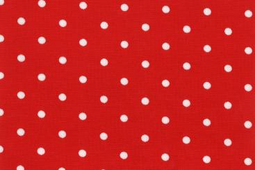 Sonnenschutz-Panamagewebe - Tupfen - 280 cm Rot/Weiß