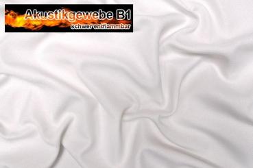 Akustikgewebe - permanent schwer entflammbar - 300 cm Weiß