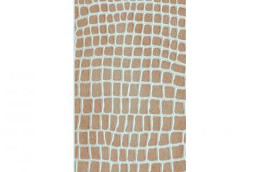 Pythonleder - Imitat Vintage Sand/Silber