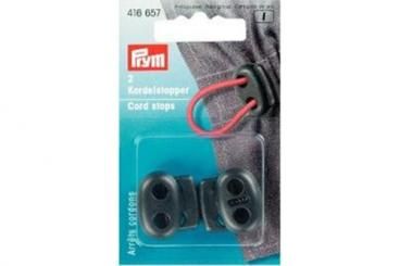 Kordelstopper breit - Kunststoff - 2 Stck. -  Schwarz 