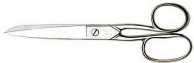 Haushaltschere Metall - Ovalauge - 15 cm 
