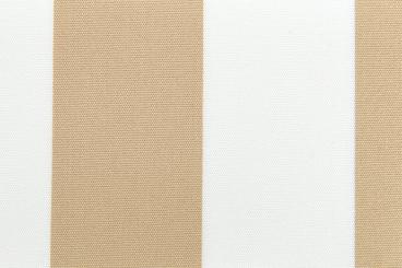 Markisenstoff 140 cm - Italy Sun - Blockstreifen Beige / Weiß