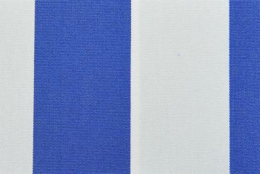 Markisenstoff 140 cm - Italy Sun - Blockstreifen Royal / Weiß