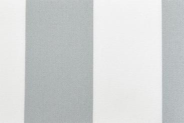 Markisenstoff 140 cm - Italy Sun - Blockstreifen Grau / Weiß