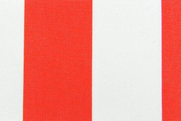 Markisenstoff 140 cm - Italy Sun - Blockstreifen Rot / Weiß
