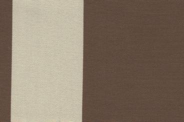 Outdoor-Stoff Garda - Streifenvariationen - 45 cm Blockstreifen Taupe/Creme