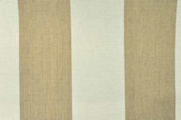Markisen- und Outdoor-Möbelstoff - Blockstreifen Beige Melange/Creme