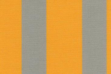 Liegestuhl-Stoff Streifen - gesäumt - 45 cm breit Gelb/Hellgrau