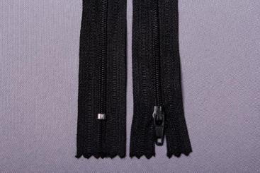 Kunststoff-Reißverschluss nicht teilbar - 40 cm Schwarz