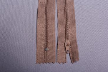 Kunststoff-Reißverschluss nicht teilbar - 40 cm Nuss