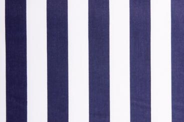 Segeltuch gestreift 2,5 cm - 150 cm Blau-Weiß