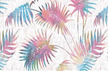 Wachstuchstoff - Pastel Palms 