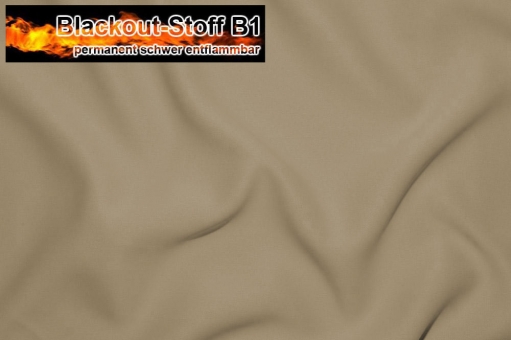 Blackout permanent schwer entflammbar Beige