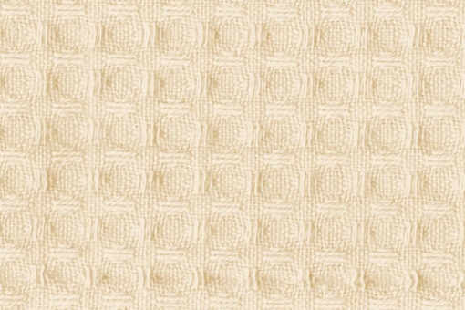Baumwoll Waffel-Piqué - Uni Creme
