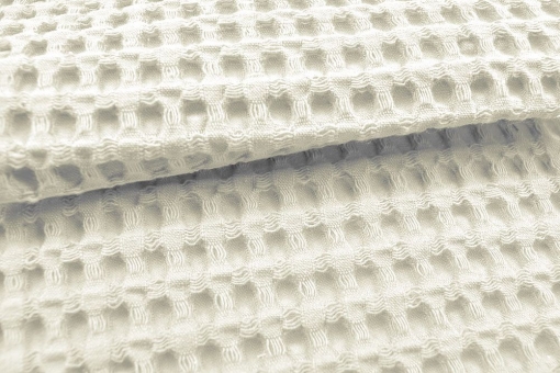 Waffelpiqué-Stoff XXL - Uni Creme