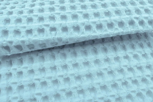 Waffelpiqué-Stoff XXL - Uni Hellblau