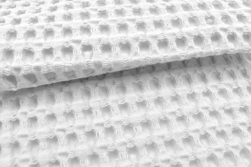 Waffelpiqué-Stoff XXL - Uni Weiß