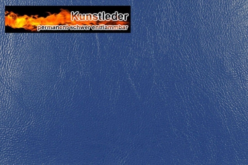 Bezugs-Lederimitat Maritimo - permanent schwer entflammbar Dunkelblau