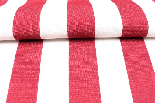 Markisenstoff Spain Summer - 320 cm Rot Blockstreifen