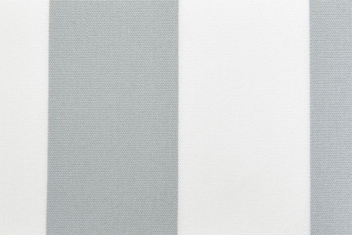 Markisenstoff 140 cm - Italy Sun - Blockstreifen Grau / Weiß