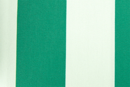 Markisenstoff 140 cm - Italy Sun - Blockstreifen Grün / Weiß