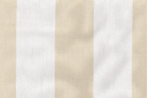 Möbelstoff Außenbereich - Teflonbeschichtung - Blockstreifen Beige/Wollweiß