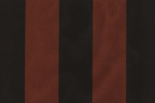 Möbelstoff Außenbereich - Teflonbeschichtung - Blockstreifen Dunkelbraun/Terra