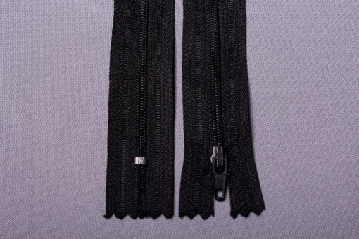 Kunststoff-Reißverschluss nicht teilbar - 40 cm Schwarz