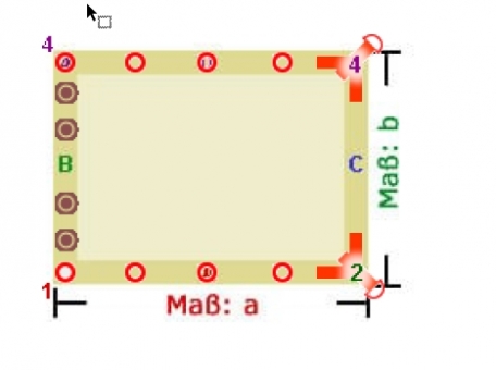 Fertig-Segeltuch Spain Sun - Rechteck - a: 635 x b: 210 cm - Champagner 