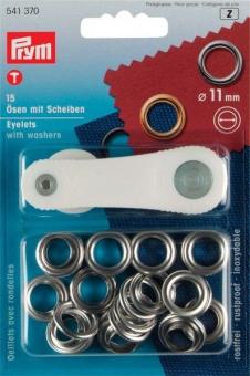 Ösen Set 11mm rostfrei - Silber 