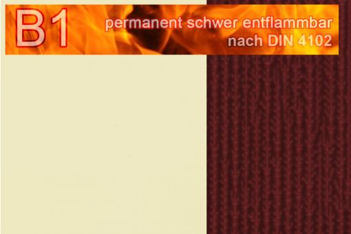 PVC-Markisenstoff Deluxe B1 - Blockstreifen - 180 cm Beige/Bordeaux