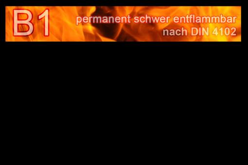 PVC-Markisenstoff exklusiv - B1 permanent schwer entflammbar - Uni Schwarz