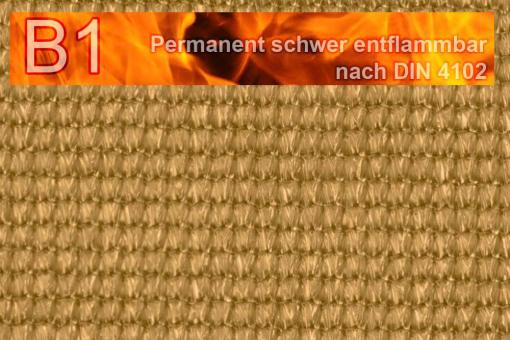 Sonnenschutzgewebe schwer entflammbar - 300 cm Beige