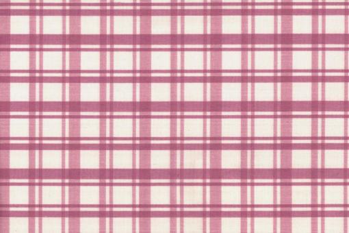 Outdoor-Dekostoff - Kleine Karos - Creme/Rosa 
