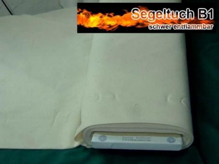 Segeltuch leicht 150 cm - Sand - schwer entflammbar B1 