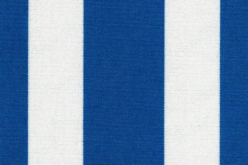 Liegestuhl-Stoff Streifen - gesäumt - 45 cm breit Blau/Weiß