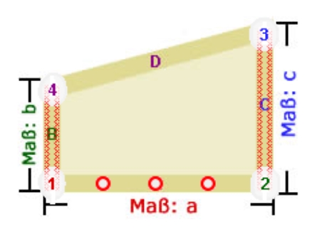 Fertig-Segeltuch B1 - angeschn. Rechteck - a: 247 x b: 74 cm - Sand