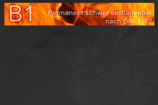 Beschattungsstoff - permanent schwer entflammbar - 420 cm - Schwarz 